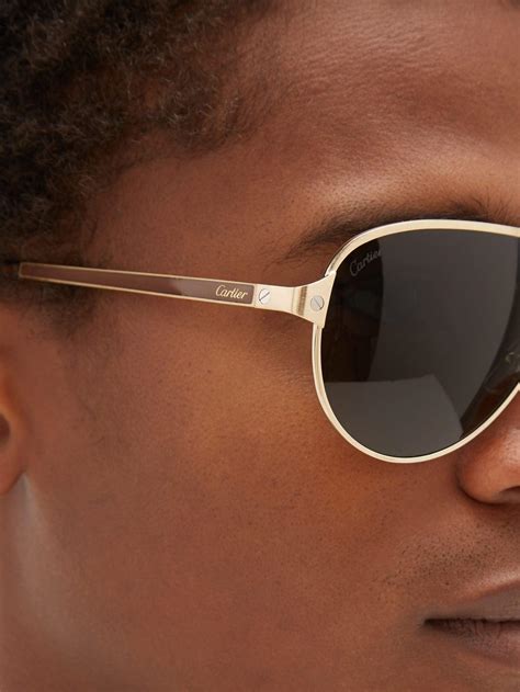 cartier de santos sunglasses|cartier men's sunglasses authentic.